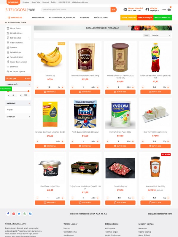 Opencart Süpermarket Teması - 2