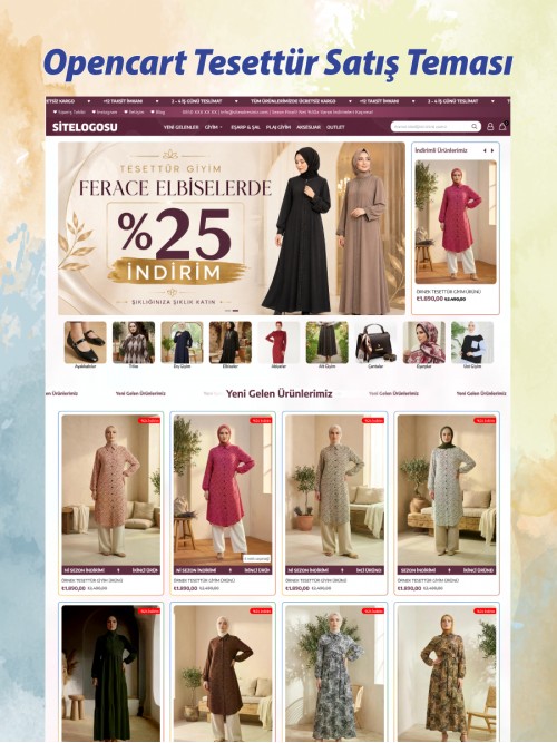 Opencart Tesettür Satış Teması