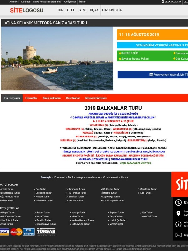 Opencart Tur ve Organizasyon Teması Opencart Tur ve Organizasyon Teması