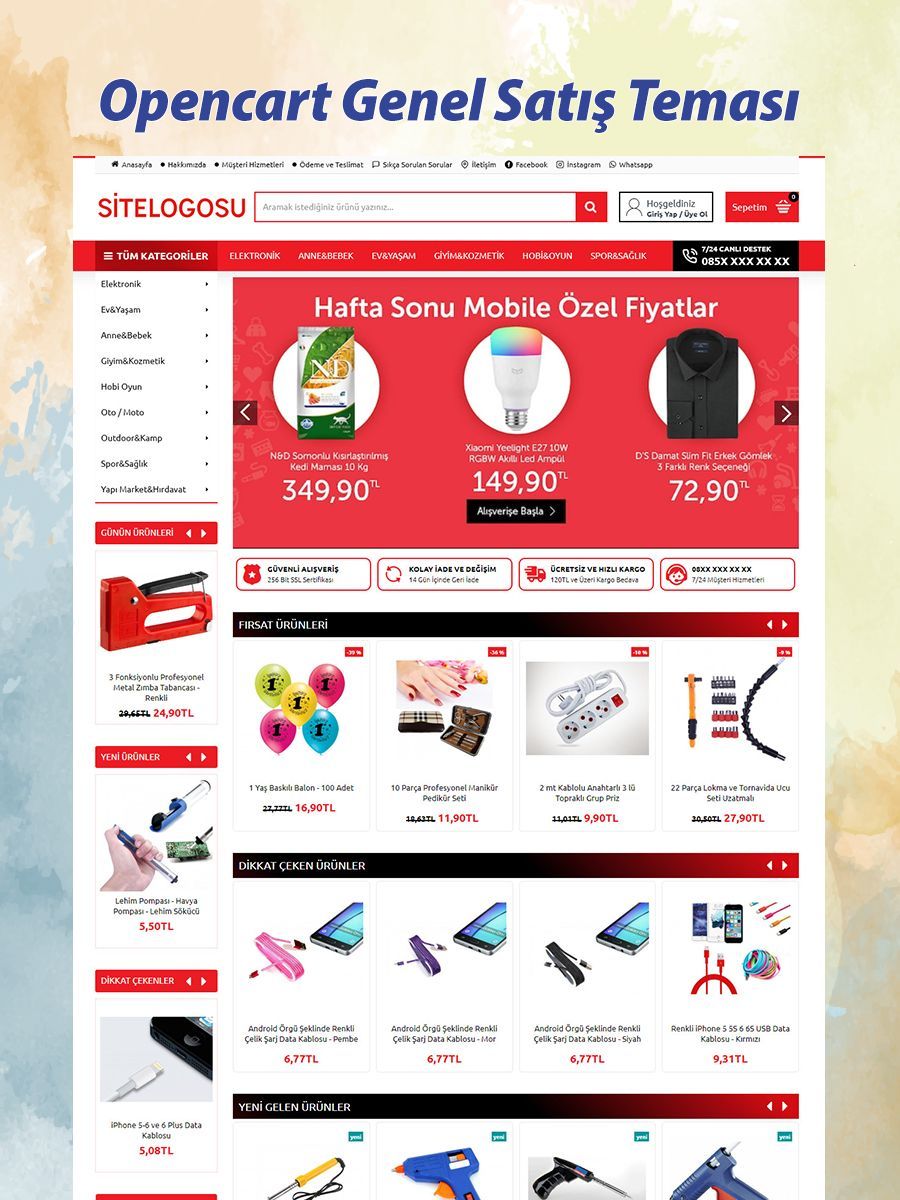 Opencart Genel Satış Teması