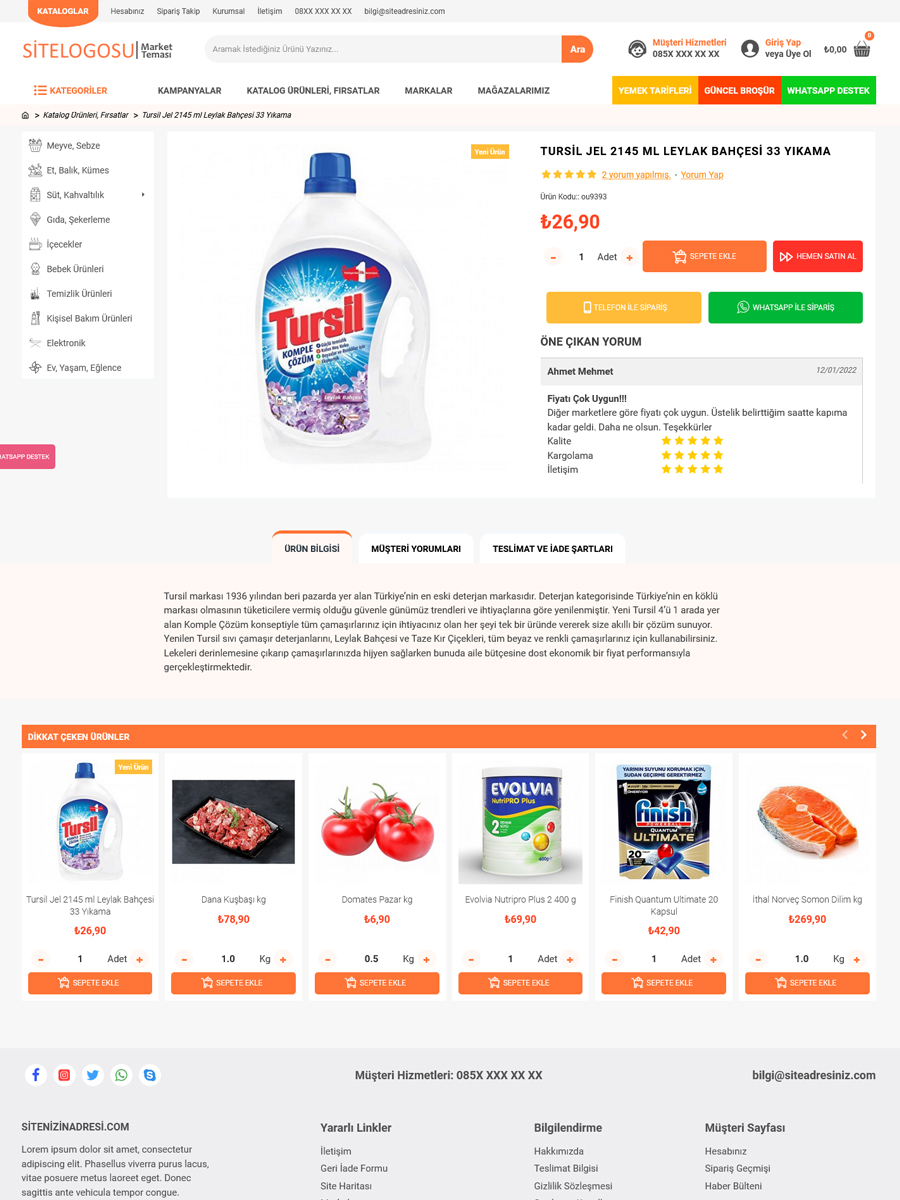 Opencart Süpermarket Teması - 2 Opencart Süpermarket Teması - 2