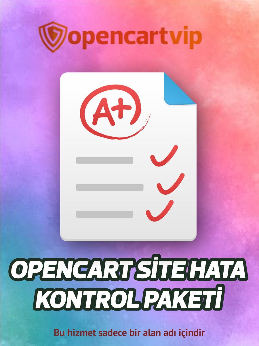 Opencart Site Hata Kontrol Paketi Opencart Site Hata Kontrol Paketi