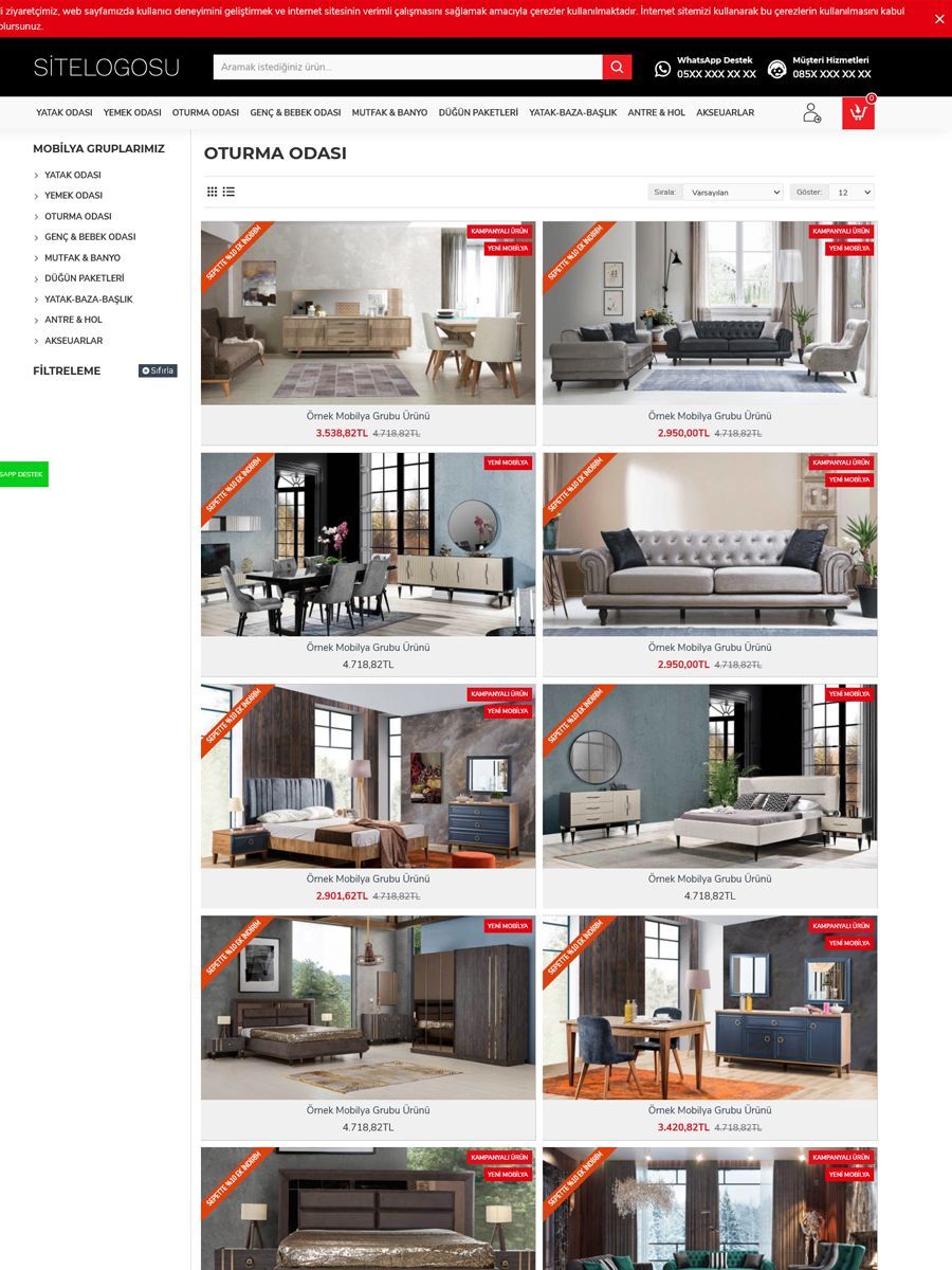 Opencart Mobilya Satış Teması Opencart Mobilya Satış Teması
