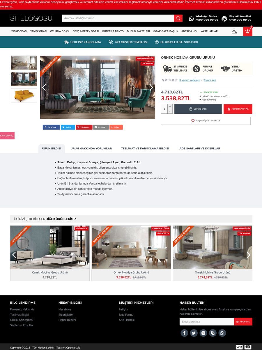 Opencart Mobilya Satış Teması Opencart Mobilya Satış Teması