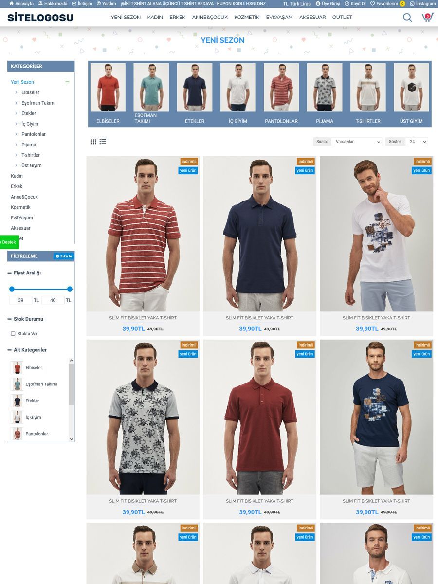 Opencart Butik ve Moda Teması Opencart Butik ve Moda Teması