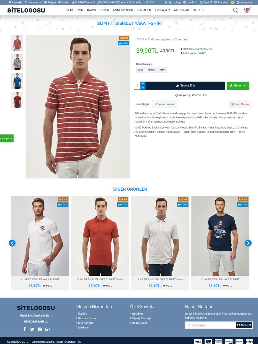 Opencart Butik ve Moda Teması Opencart Butik ve Moda Teması