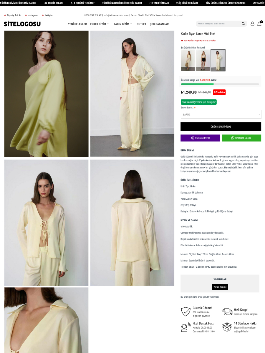 Opencart Butik Giyim Teması Opencart Butik Giyim Teması