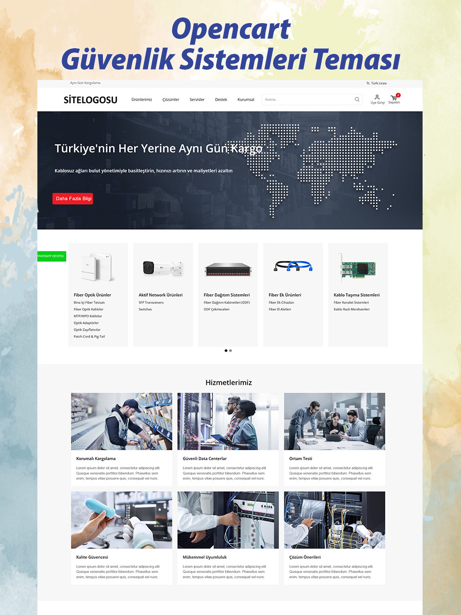 Opencart Güvenlik Sistemleri Teması