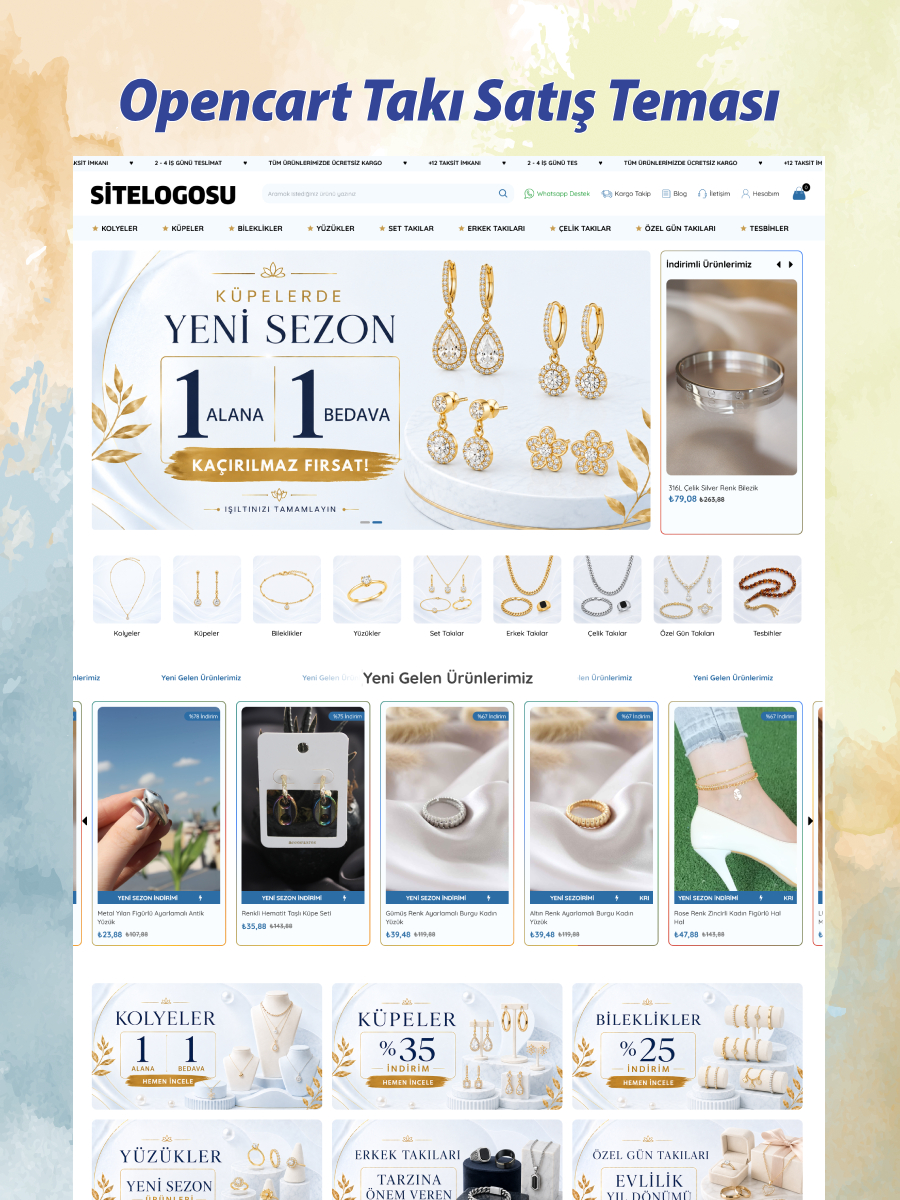 Opencart Takı Satış Teması Opencart Takı Satış Teması