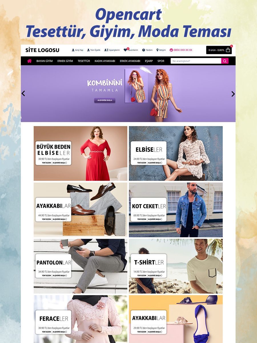 Opencart Tesettür ve Giyim Teması