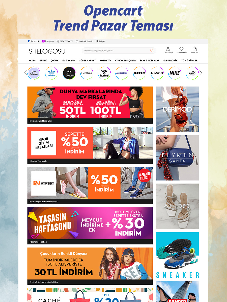 Opencart Trend Pazar Teması