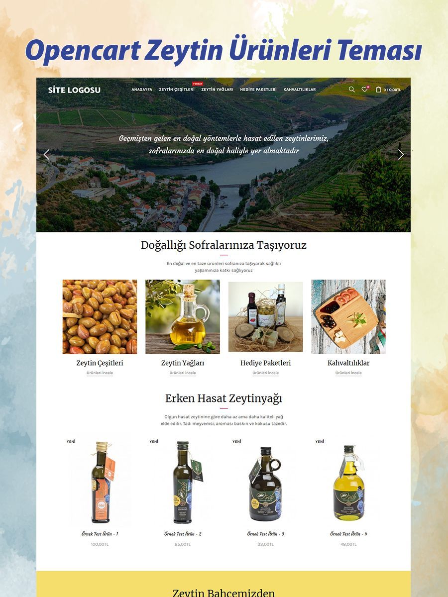 Opencart Zeytin Ürünleri Teması Opencart Zeytin Ürünleri Teması